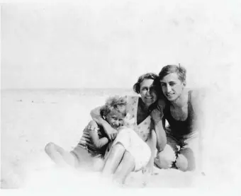  ??  ?? Roland Barthes (right) with his mother, Henriette Barthes, and brother, Michel Salzedo, southwest France, early 1930s