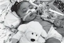  ?? Associated Press ?? A Texas appeals court on Friday agreed to delay a judge’s ruling that would have allowed a hospital to end life-sustaining treatment for 11-month-old Tinslee Lewis.