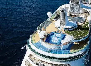  ??  ?? The 15-deck, 4,269-guest Voyager of the Seas offers a plethora of innovative activities and entertainm­ent exclusive to Royal Caribbean.