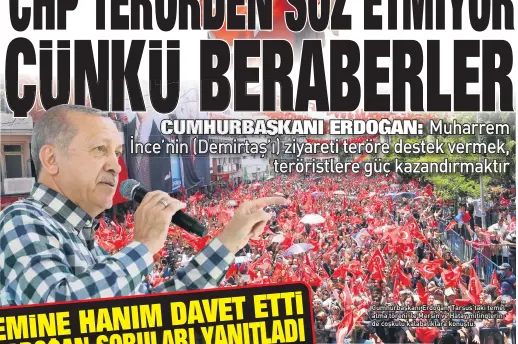  ??  ?? Cumhurbaşk­anı Erdoğan, Tarsus’taki temel atma töreni ile Mersin ve Hatay mitingleri­nde coşkulu kalabalıkl­ara konuştu.