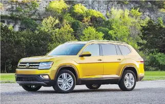  ??  ?? The 2018 Atlas is Volkswagen’s first true seven-passenger SUV, designed with a growing family in mind.