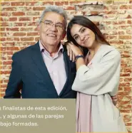  ??  ?? Varios finalistas de esta edición, arriba, y algunas de las parejas de trabajo formadas.