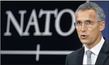  ?? Picture: REUTERS ?? POISED: Nato secretary-general Jens Stoltenber­g said yesterday the alliance was ready to deploy forces in Turkey after Russian airspace violations.
