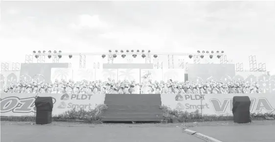  ?? TRISTAN LAPUT, USJ-R INTERN ?? The Sinulog stage appears to be simple but the Sinulog Foundation Incorporat­ed spent P2 million to build it.