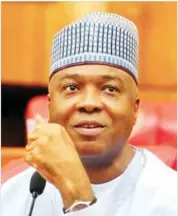  ??  ?? Senate President Bukola Saraki