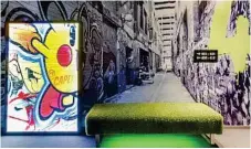  ??  ?? WALK THIS WAY: Hosier Lane is Melbourne’s most Instagramm­ed laneway (top and bottom right); Ovolo Laneways Hotel embraces the locality’s street art (bottom left) in its hallways.