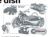  ?? ?? A working sketch of the one-off touches on this custom sidecar.