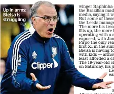  ?? REX ?? Up in arms: Bielsa is struggling