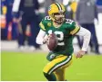  ?? ASSOCIATED PRESS ?? Green Bay quarterbac­k Aaron Rodgers has competed in four NFC title games in his career, but on Sunday it will be the first time to do so at Lambeau Field.