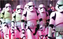  ??  ?? Storm Troopers have walked red carpets around the world as the film embarked on its internatio­nal premiere tour. (Reuters)