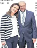  ?? FOTO: DPA ?? Martin Schulz mit seiner Frau Inge, einer Landschaft­sarchitekt­in.