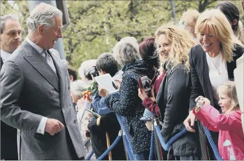  ?? PICTURE: PETER BYRNE/PA ?? SPIDER MAN: Prince Charles meets the public during his visit to the World Museum in Liverpool. He is in the news over his letters to government Ministers.