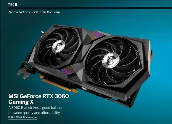 NVIDIA GeForce RTX 3060 12 GB Specs