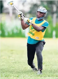  ?? FILE ?? Senior player Alex Benjamin participat­ing in lacrosse training at Emmett Park earlier this year.