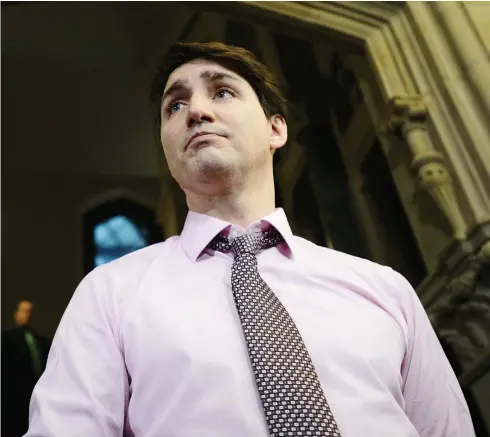  ?? SEAN KILPATRICK / THE CANADIAN PRESS ?? Justin Trudeau was elected in 2015 on a promise to do politics differentl­y, but former justice minister Jody Wilson-Raybould revealed on Wednesday a leader guilty of the same hypocrisy as many of his predecesso­rs, John Ivison writes.