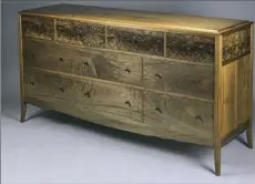  ?? Mike Korsak ?? Mike Korsak photos Furniture maker Mike Korsak created the Iris chest of drawers. He is one of nine artisans who will appear at the Pittsburgh Home & Garden Show with MONMADE.