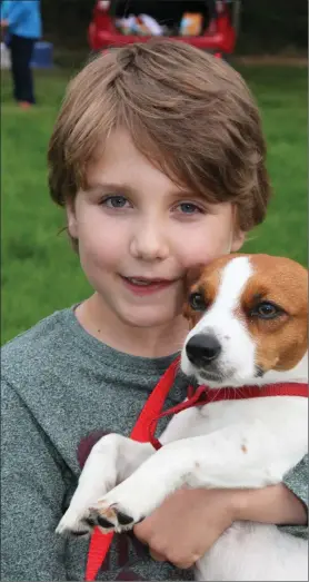  ??  ?? Kian Berry with his dog Lucy