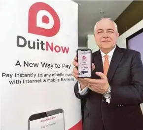  ?? BERNAMA PIC ?? Payments Network Malaysia Sdn Bhd group chief executive officer Peter Schiesser at briefing on DuitNow in Kuala Lumpur yesterday.
