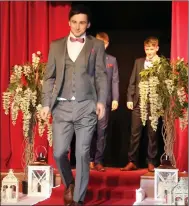  ?? ALL PHOTOS BY SHEILA FITZGERALD ?? Kerry footballer Paul Murphy was dressed by Simply Suits, Killarney, for his stint on the Catwalk .