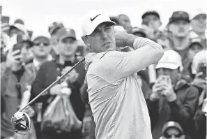  ??  ?? Brooks Koepka came up three shots behind Sunday in his attempt to three-peat in the U.S. Open. MICHAEL MADRID/USA TODAY SPORTS