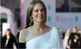  ?? Baftas. Photograph: Reuters ?? Catherine, the Princess of Wales, wore a flowing white frock combined with long black gloves, the dominant colour combinatio­n at the