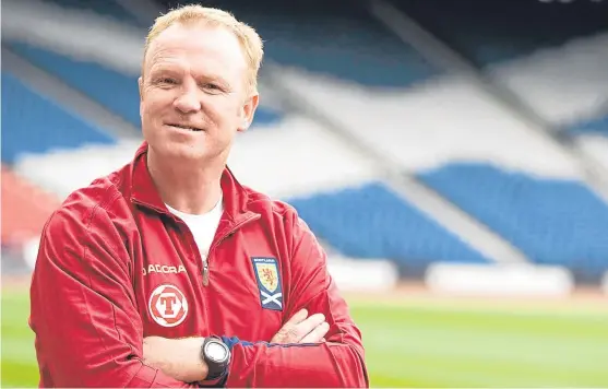  ?? Picture: SNS Group. ?? Alex Mcleish at Hampden Park during his successful first spell in charge of the national team in 2007.