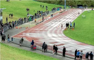  ?? PHOTO: MURRAY WILSON/STUFF ?? The Manawatu¯ Community Athletic Track will be closed in January and February while its surface is upgraded.