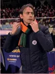  ?? GASPORT-LAPRESSE ?? Filippo Inzaghi, 44 anni, a sinistra con la maglia del Parma (1995-96) e qui sopra oggi alla guida del Venezia (dal 2016)