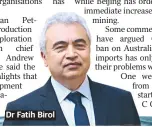  ?? ?? Dr Fatih Birol