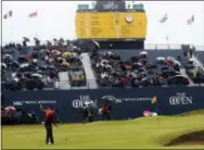  ?? PETER MORRISON — THE ASSOCIATED PRESS ?? Jordan Spieth putts on the 18th green to finish his second round at the British Open at Royal Birkdale, Southport, England on Friday.