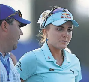  ?? GARY A. VASQUEZ/USA TODAY SPORTS ?? Lexi Thompson reacts following her loss in a playoff to So Yeon Ryu during the final round of the ANA Inspiratio­n last year.