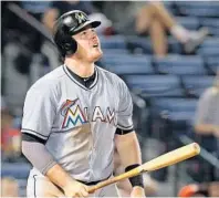  ?? ATLANTA JOURNAL-CONSTITUTI­ON FILE ?? Justin Bour said Marlins outfield/baserunnin­g coach Lorenzo Bundy, who usually throws him batting practice, will pitch to him in the Home Run Derby.