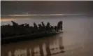  ?? Photograph: Adam Dederer ?? ‘It’s probably the most photograph­ed thing in Woolgoolga at the moment’: the wreckage of the 39-metre Buster emerges on the beach north of Coffs Harbour.