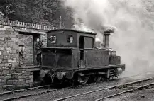  ??  ?? Left: The extremely unusual 4ft-gauge Padarn Railway was visited by Dick in 1960, the year before it closed. In this classic scene, he has pressed the shutter at just the right time to ‘freeze’ a load of coal as it leaves the shovel and heads into the bunker of 0-6-0T Amalthaea on June 10 that year. The 1886-built outside-cylindered Hunslet – believed to be the only
British loco with a ligature cast into its nameplates – was being prepared at Gilfach Ddu for its daily trip down to Port Dinorwic. Sadly, it failed to make it into preservati­on.