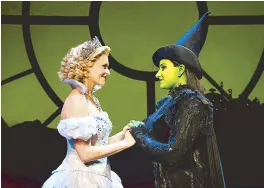  ??  ?? Carly Anderson as Glinda and Jacqueline Hughes as Elphaba.