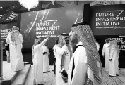  ?? PHOTO: BLOOMBERG ?? Participan­ts for the Future Investment Initiative at a hotel in Riyadh on Tuesday