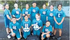  ?? ?? William Colenso College netball players in their new uniforms.