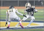  ?? BRANDON VALLANCE - SANTA CRUZ SENTINEL FILE ?? Monterey High tries to make a tackle against Soquel High on Oct. 9.