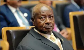  ?? Photograph: Tiksa Negeri/Reuters ?? Uganda’s president, Yoweri Museveni, has claimed western countries were ‘trying to impose their practices on other people’, but the Ugandan rights activist Sarah Kasande said: ‘Queers are Ugandans! No stupid law will ever change that!’