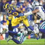  ?? Wally Skalij Los Angeles Times ?? TODD GURLEY rushed for 115 yards and a touchdown against Dallas in his return.