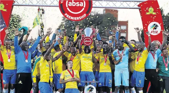  ?? / STEVE HAAG/GALLO IMAGES ?? Mamelodi Sundowns are the current champions of the Absa Premiershi­p. The banking giant yesterday announced they won’t be the league’s title sponsor beyond the current season.