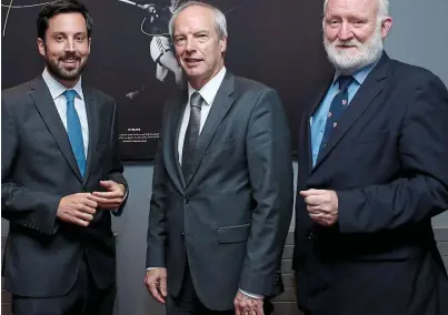  ??  ?? Still here: Conor Skehan, right, with Eoghan Murphy and John O’Connor, CEO of the agency