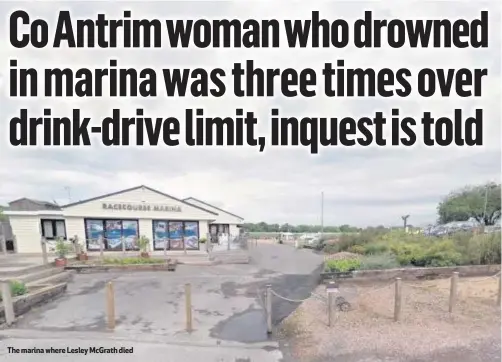  ??  ?? The marina where Lesley McGrath died