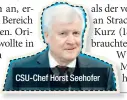  ??  ?? CSU-Chef Horst Seehofer