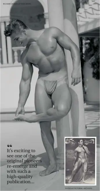  ??  ?? RICHARD DUBOIS BY BOB MIZER. ARCHIVES. PHYSIQUE PICTORIAL