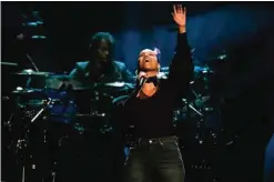  ??  ?? Alicia Keys performs a tribute to inductee Tupac Shakur.