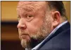  ?? THE ASSOCIATED PRESS ?? Infowars founder Alex Jones in Connecticu­t Superior Court in Waterbury on Sept. 22during the Sandy Hook defamation damages trial. Jones has filed for personal bankruptcy protection in Texas.