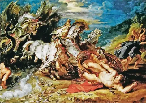  ?? FOTOS: STÄDEL ?? Peter Paul Rubens: „Tod des Hippolytus“(1611-1613 gemalt, Öl auf Kupfer, 50,2 cm x 70,8 cm, aus dem Fitzwillia­m Museum, Cambridge.