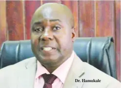  ??  ?? Dr. Hamukale