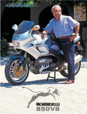 ??  ?? LEFT: His desire to push engineerin­g boundaries led to this 850cc V8 motorcycle, which unfortunat­ely enjoyed only a brief career as a production machine